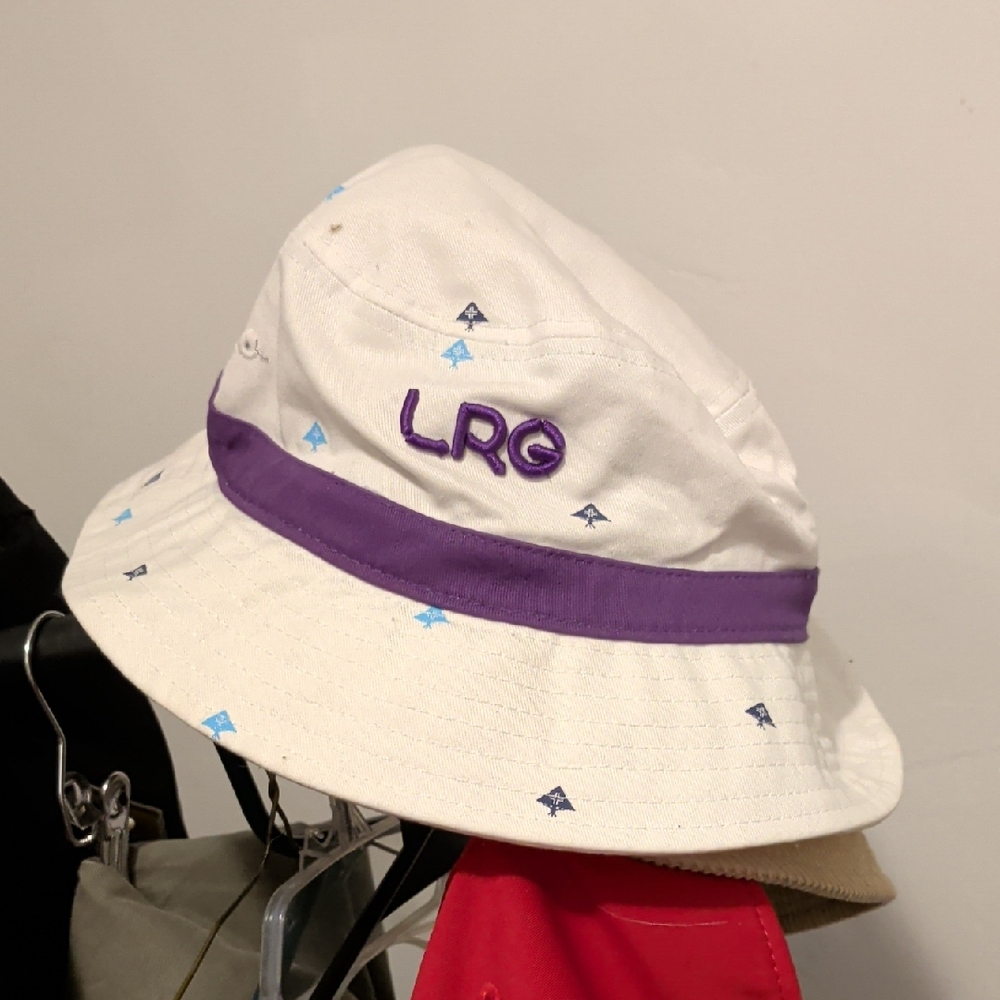 LRG White Hat with Purple Band